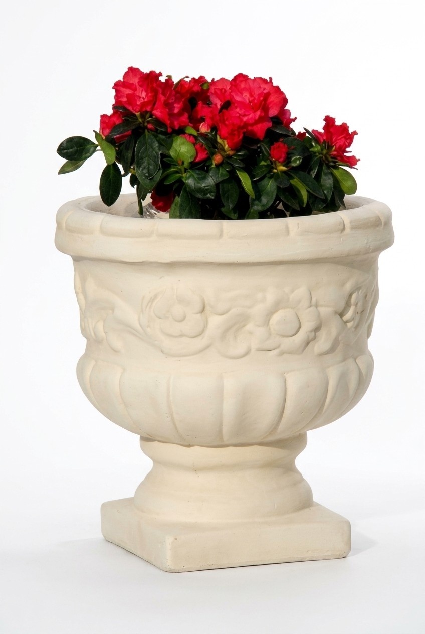 Blumenkorb Blumen Statue Vase Gefäss Garten Terrasse Figuren Dekoration