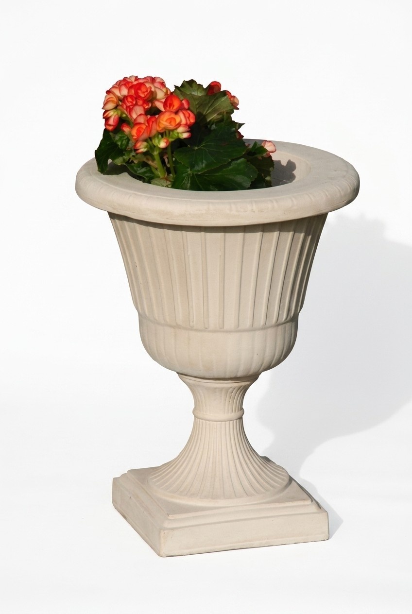 Blumenkorb Blumen Statue Vase Gefäss Garten Terrasse Dekoration Figuren