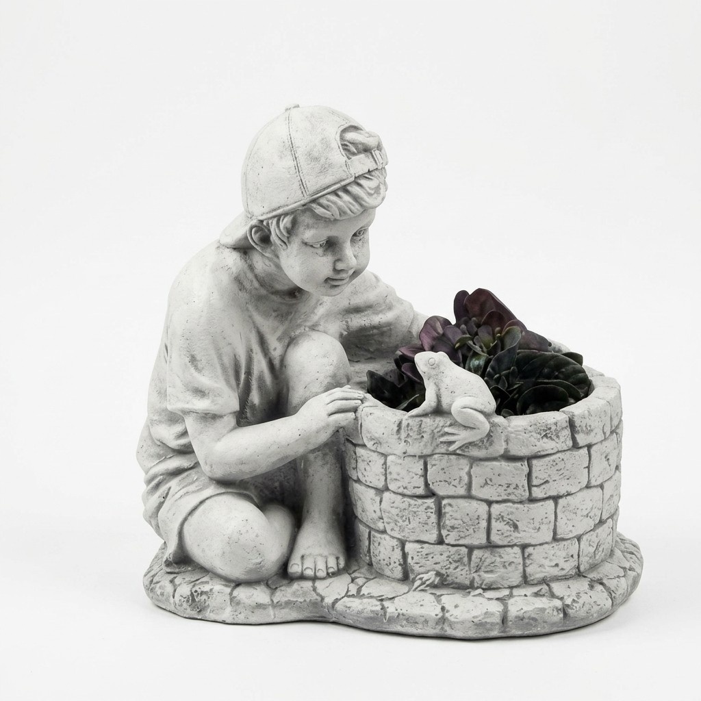 Blumenkübel Natur Pflanz Kübel Dekoration Garten Figur Vasen Blumentöpfe