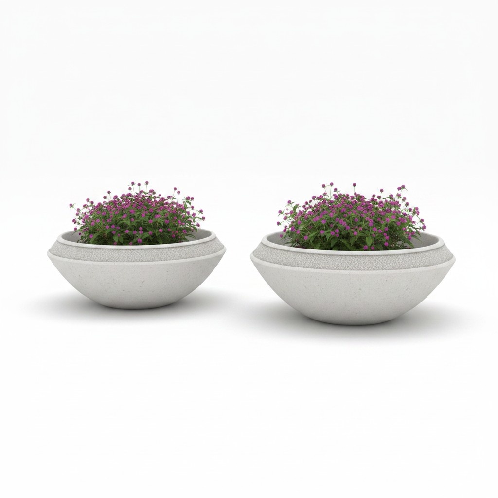 Blumenkübel Pflanz Kübel Dekoration Vasen Natur Figur Garten Blumentöpfe