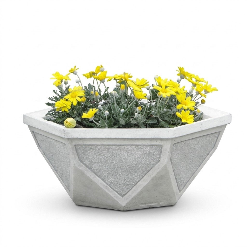 Blumenkübel Pflanz Kübel Natur Dekoration Garten Vasen Figur Blumentöpfe