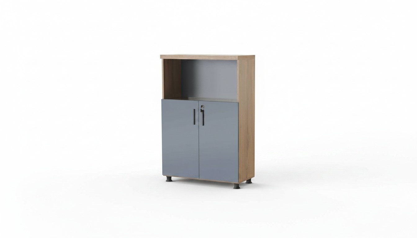 Braun-Grauer Arbeitszimmer Ablagenschrank Designer Kommode Aktenschrank