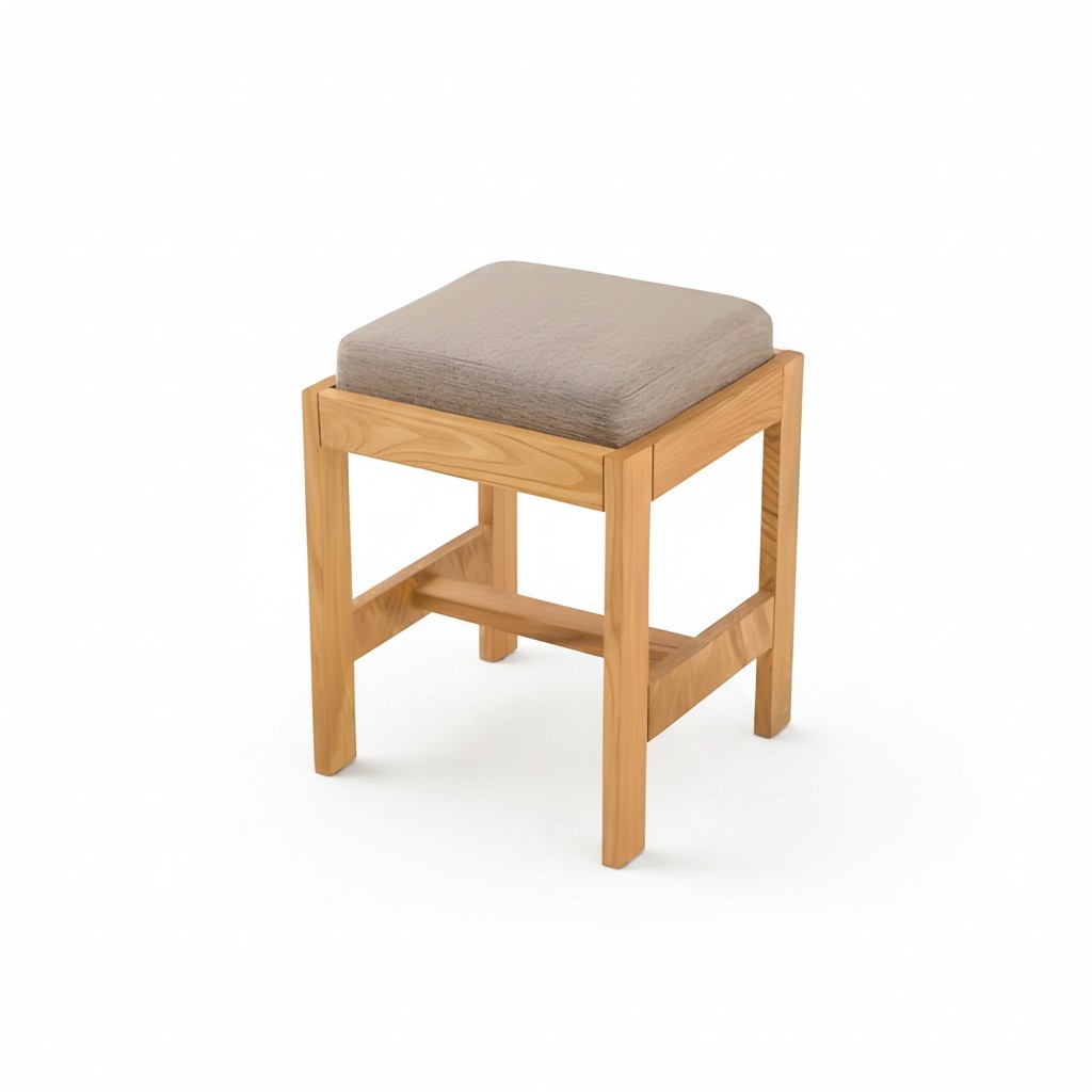 Brauner Holz Hocker modern, vielseitig und langlebig