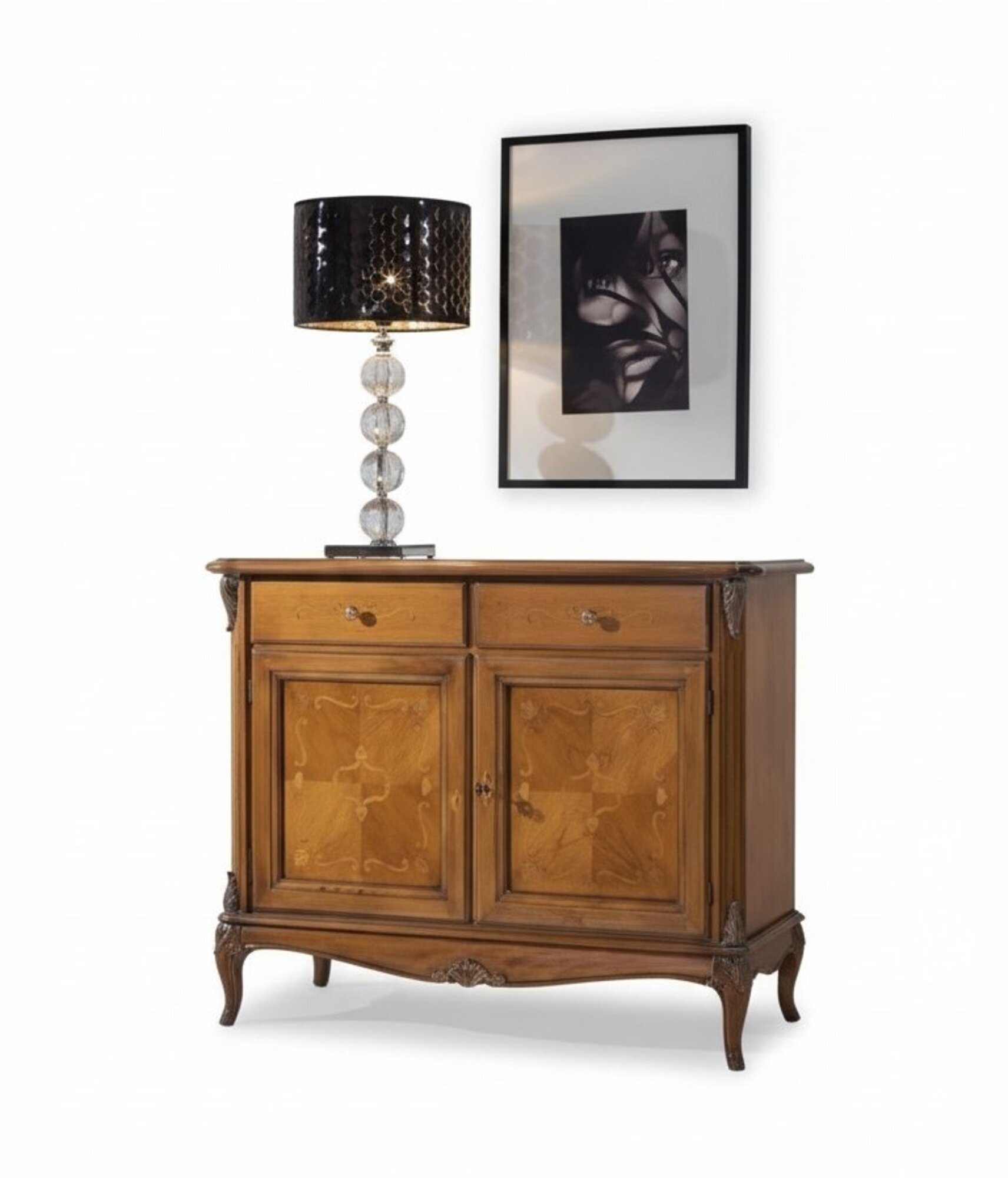 Braunes Sideboard Kommode Schränke Holz Luxus Wohnzimmer Möbel Schrank