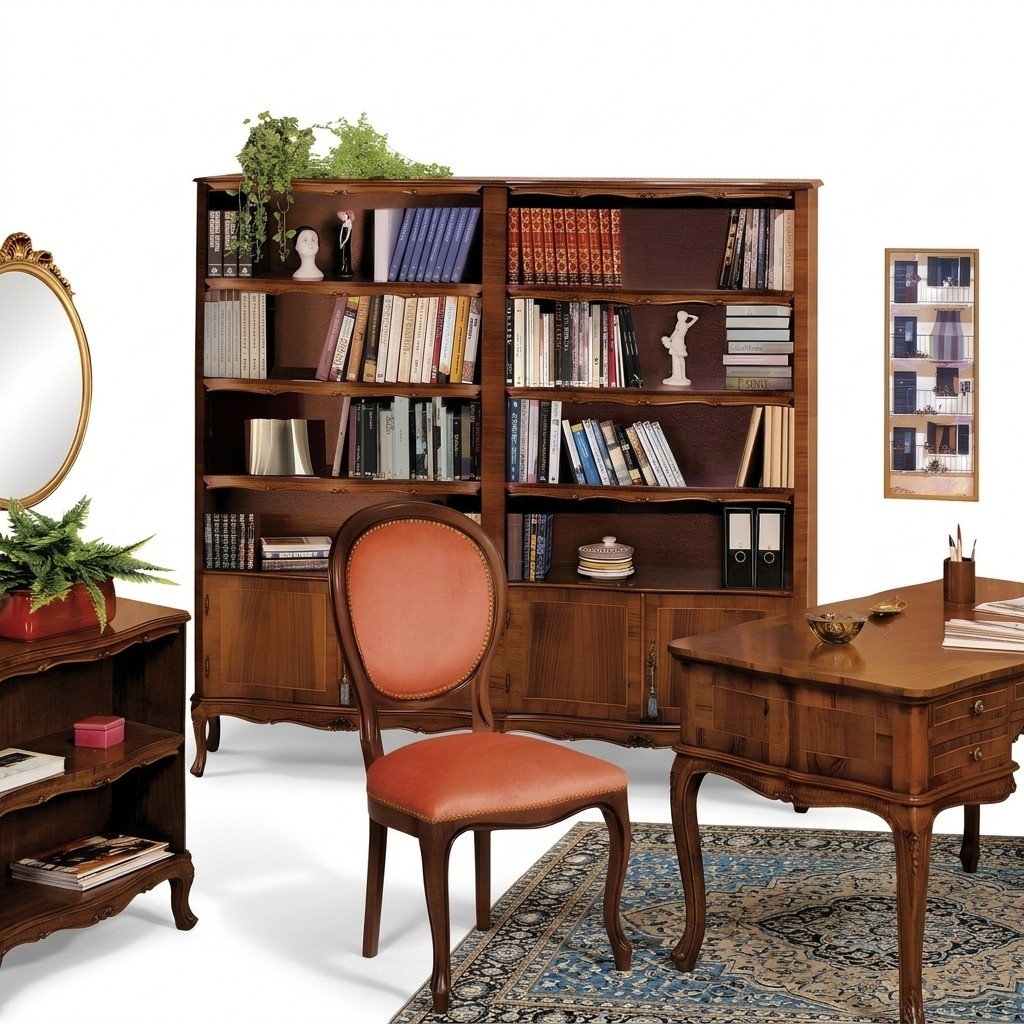 Bücherregal Holzregal Freistehendes Büroregal Elegantes braunes Bücherregal
