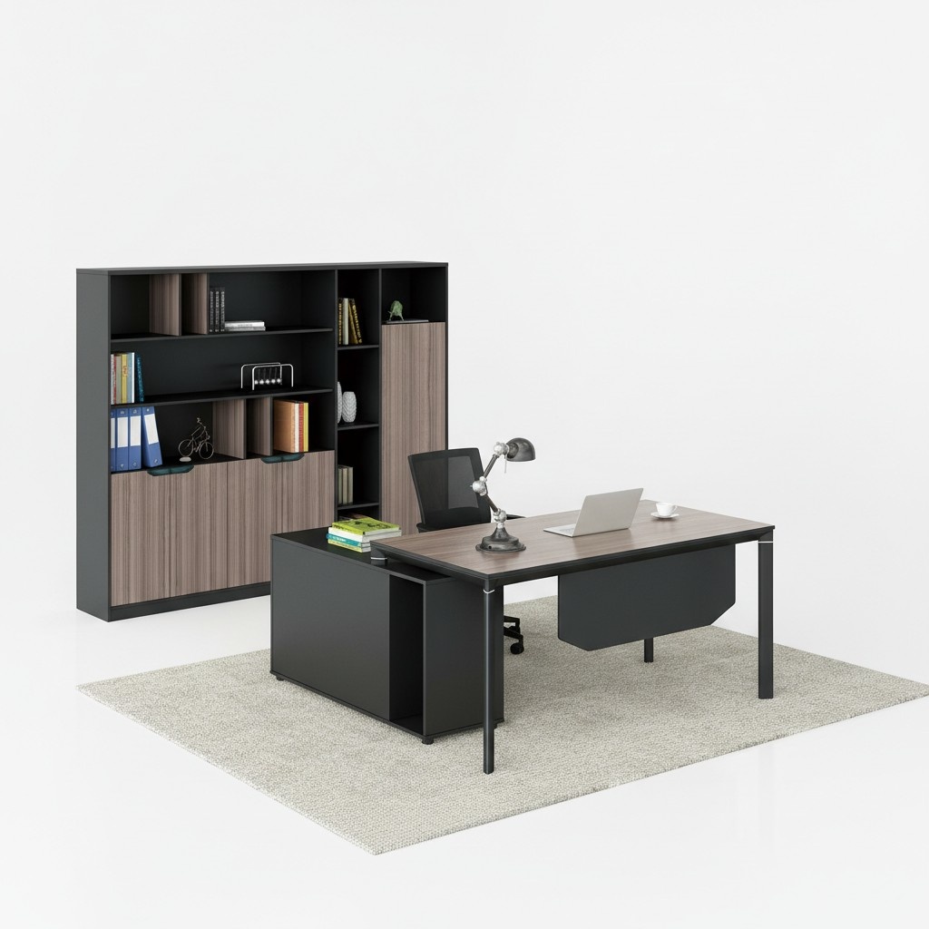Büro Set Komplettbüro Eckschreibtisch Aktenschränke 2tlg. mit Kabelkanal