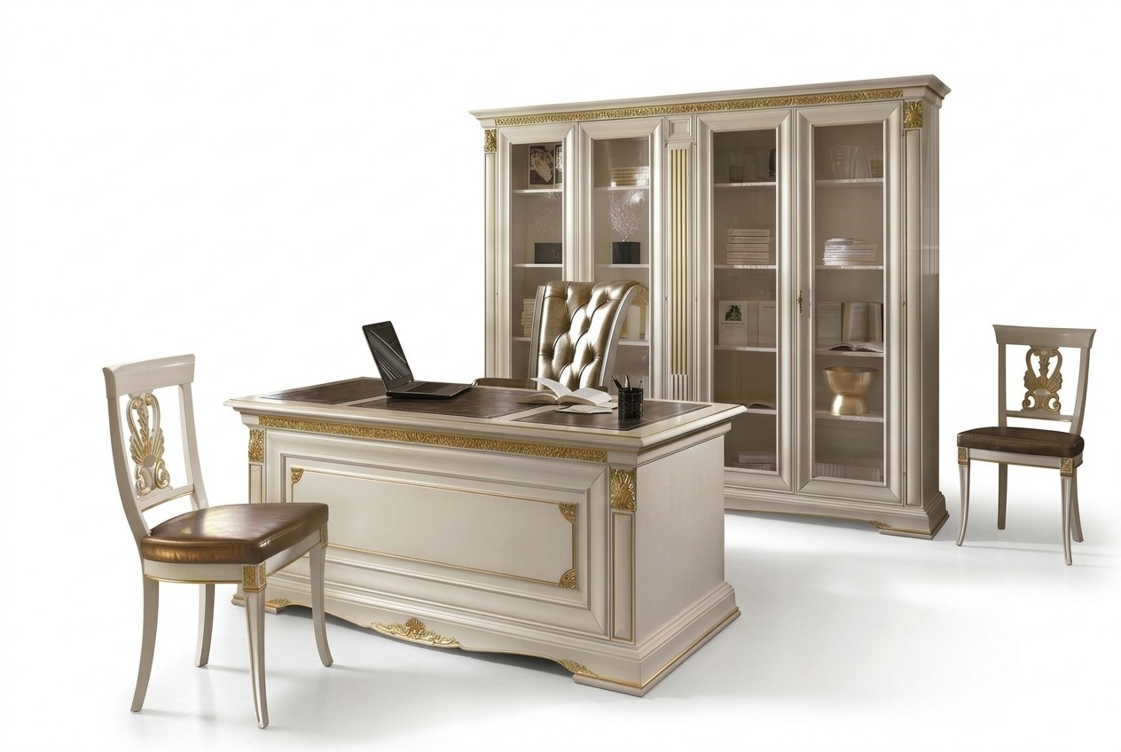 Arbeitszimmer Büro Möbel Tisch Schrank Stuhl 3tlg Set Massivolz