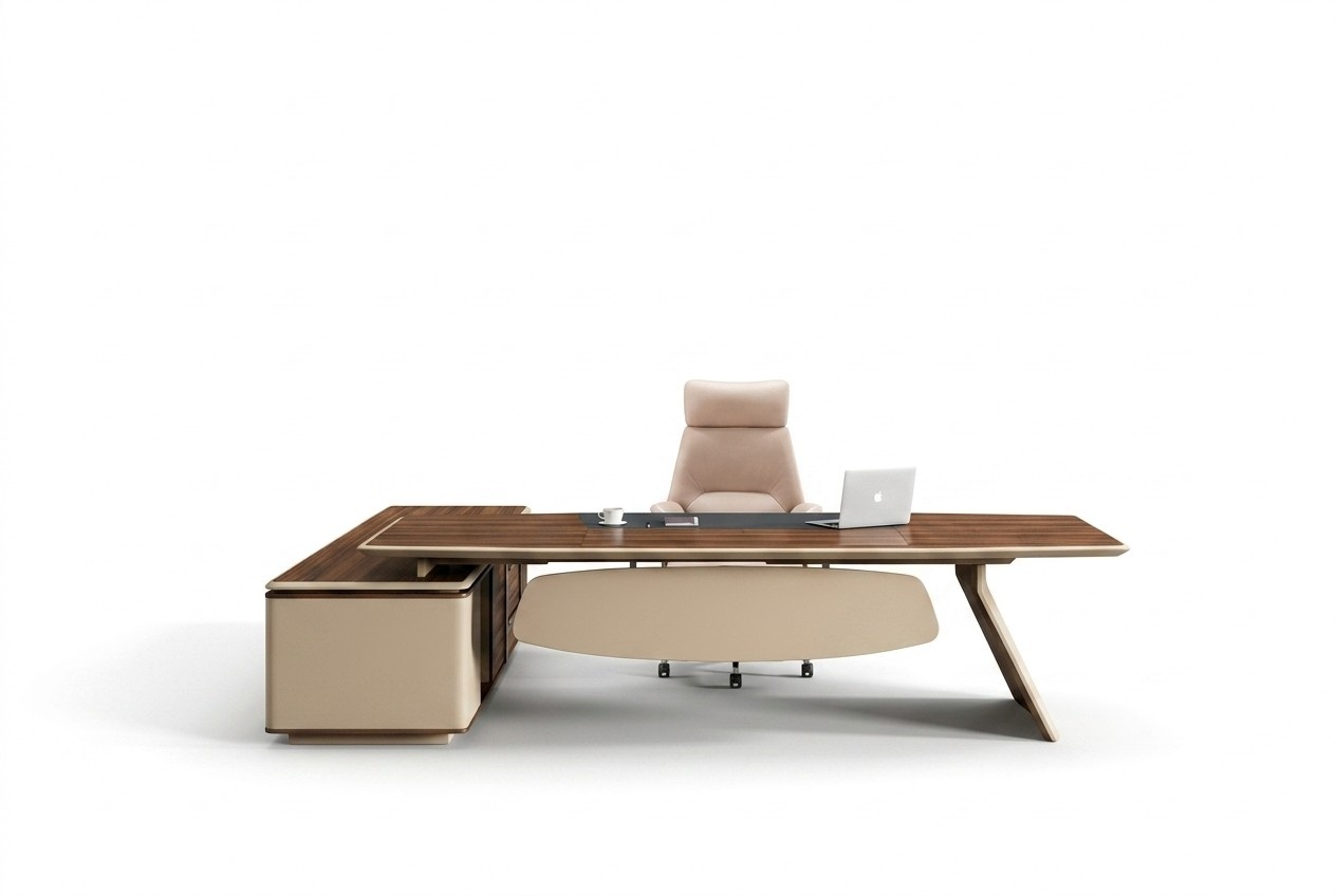 Büromöbel Bürotisch Braun Arbeitstisch Schreibtisch Büro Tisch Holz