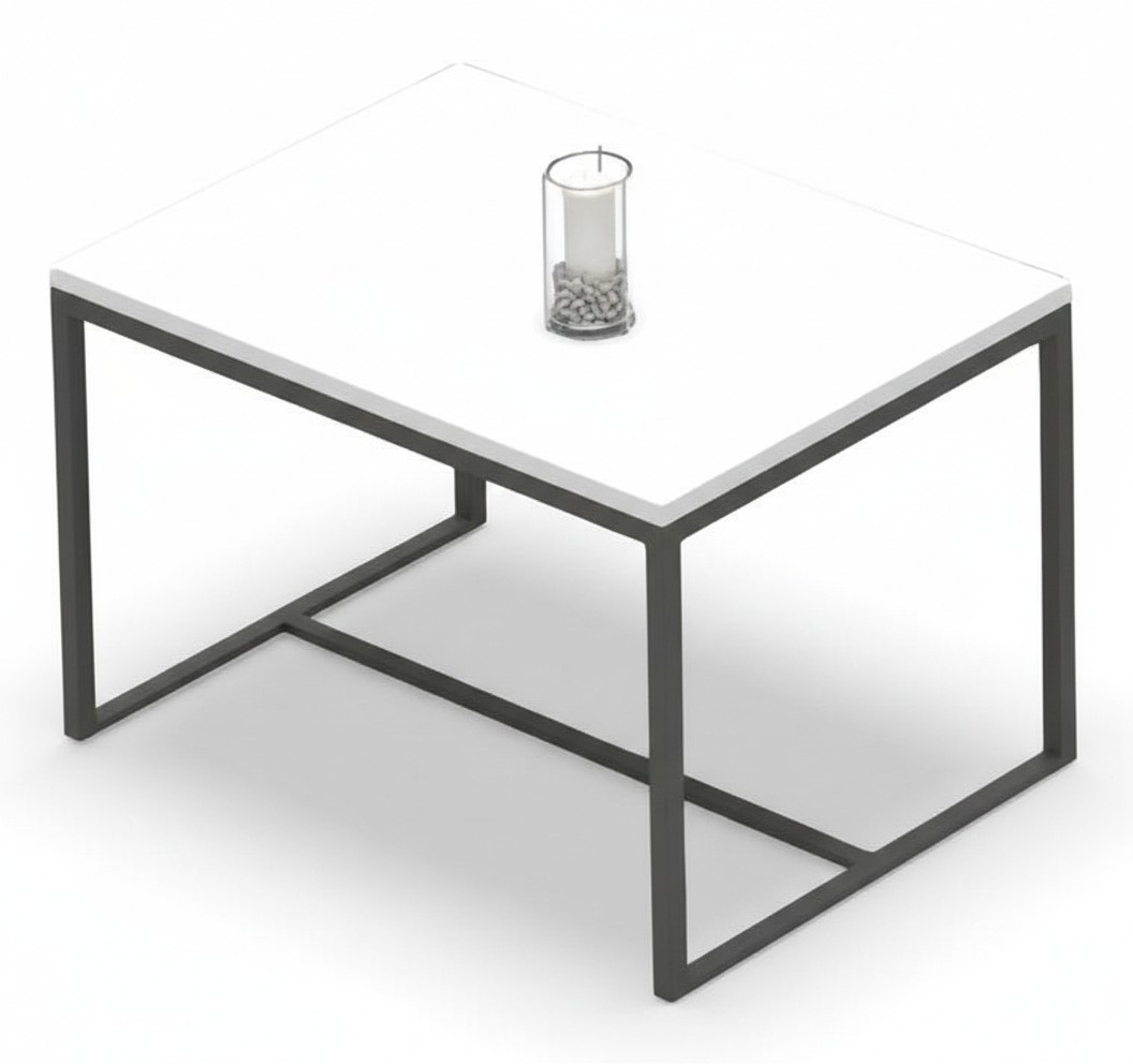 Bürotisch Beistelltisch Couchtisch Rechteckig Tischchen Holz Weiß Büro