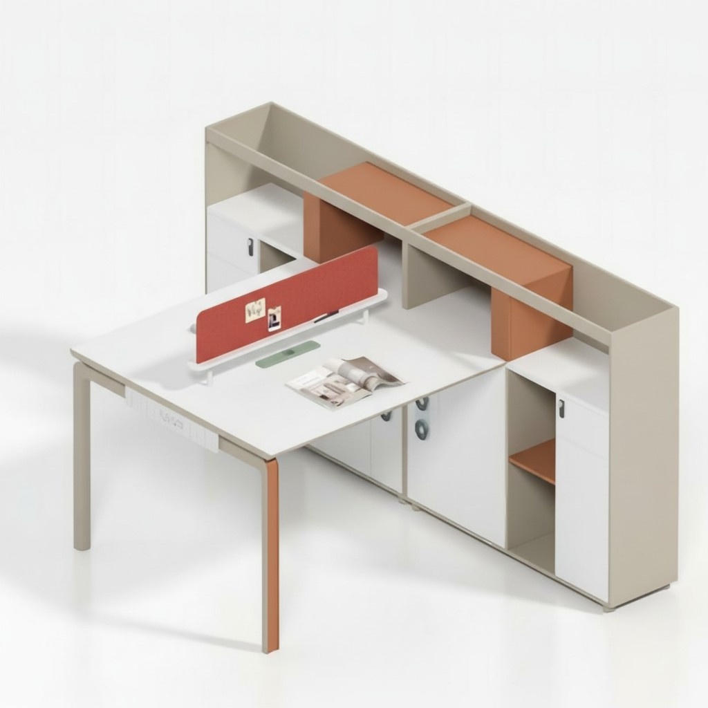 Bürotisch für 2 Personen Arbeitsplatz Schreibtisch Moderne Büroeinrichtung