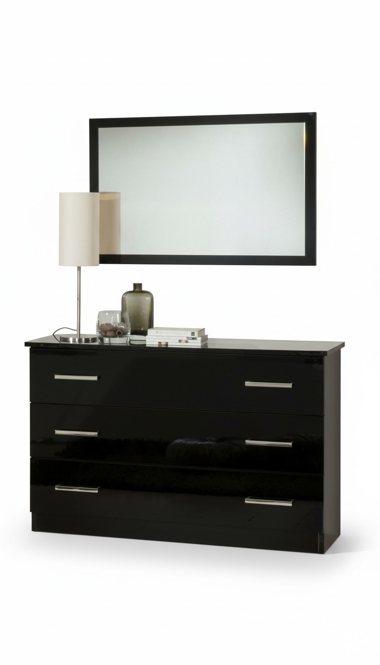 Buffet Anrichte Kommode Spiegel Echte Handarbeit Holz Regal 2tlg Regale