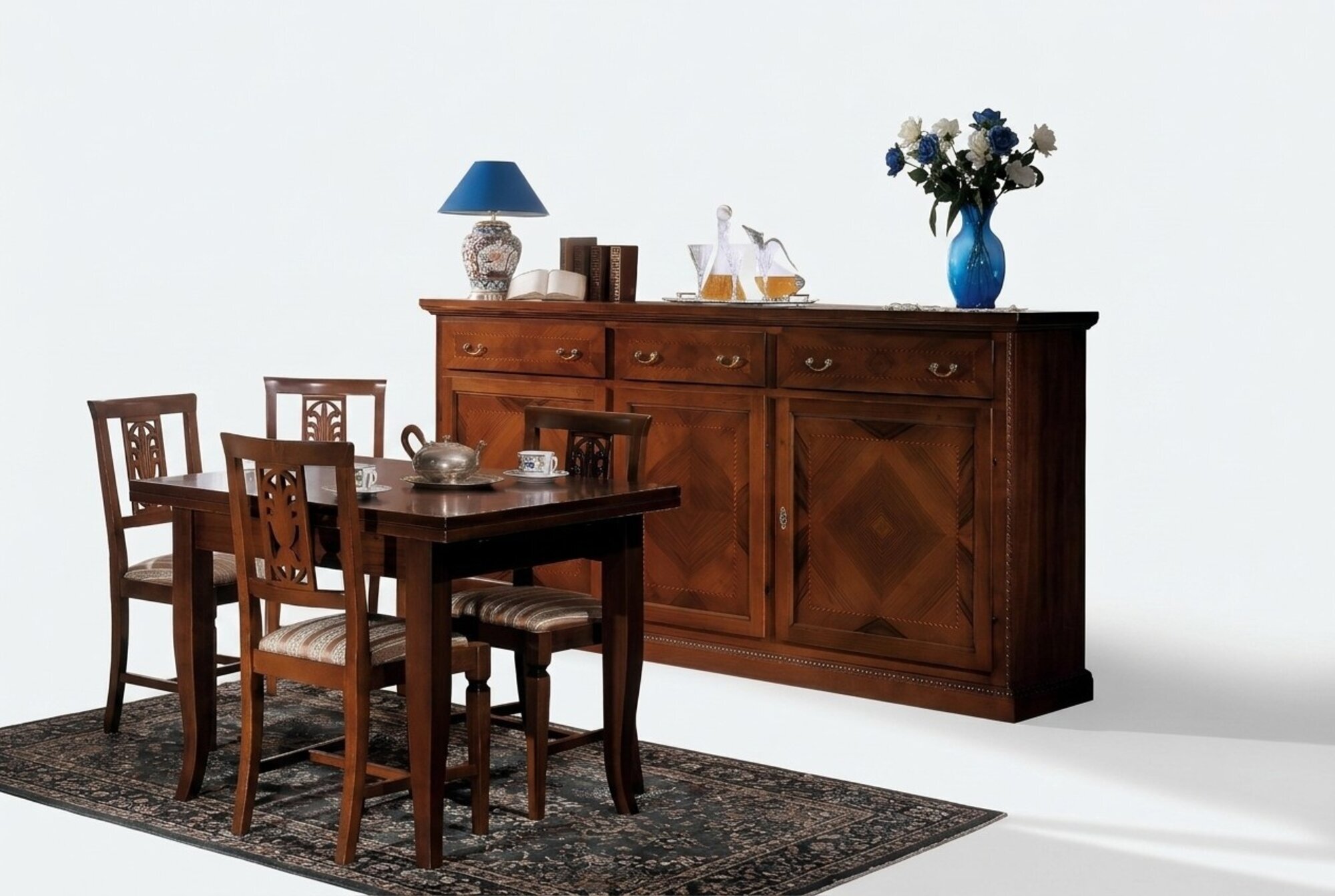 Buffetschrank Anrichte Sideboard Anrichte Schublade Vitrine Wohnzimmer Holz