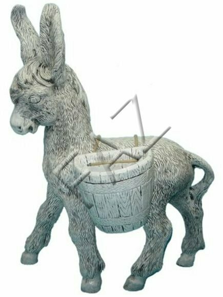 Esel Figur Statuen Blumenvase Vase Decovase Blumentopf Dekoration