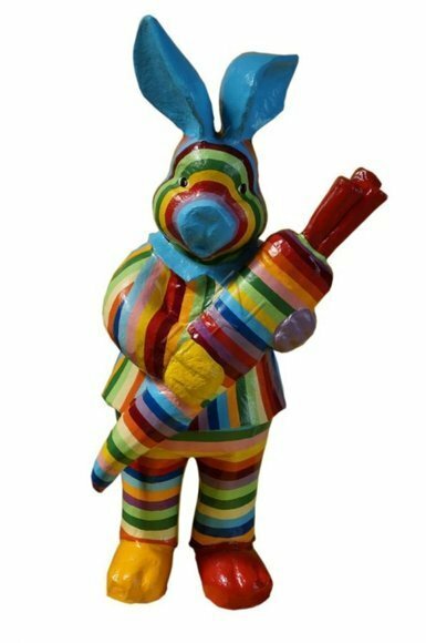 Design Kaninchen Figur Statue Skulptur Figuren Skulpturen Abstrakt Dekoration