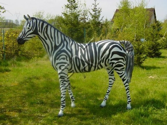Design Zebra Figur Statue Skulptur Figuren Skulpturen Garten Deko
