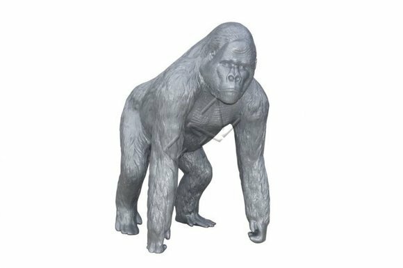 Design Affe Figur Statue Skulptur Figuren Skulpturen Dekoration Silber Deko