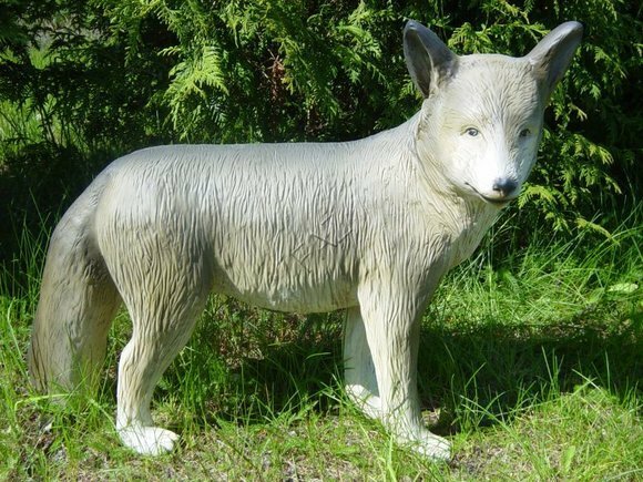 Design Wolf Figur Garten Statue Skulptur Figuren Skulpturen Dekoration