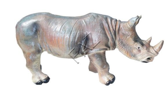 Design Nashorn Afrika Zoo Figur Statue Skulptur Figuren Skulpturen