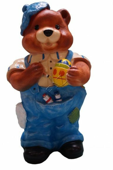 Design Teddy Bär Maler Figur Statue Skulptur Figuren Skulpturen