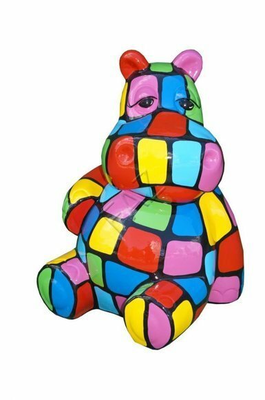 Figur Nilpferd Statue Skulptur Figuren Skulpturen Dekoration Deko