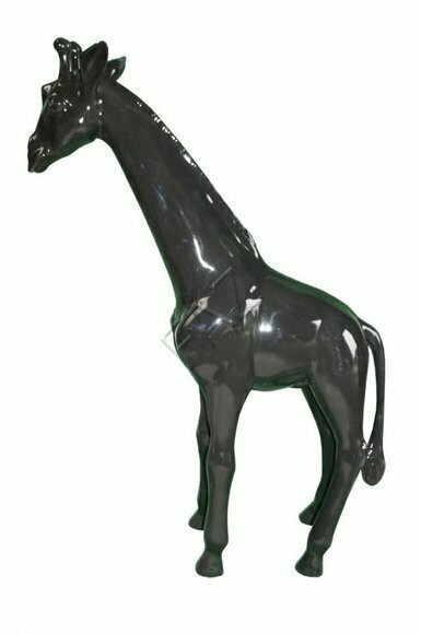 Design Giraffe Figur Statue Skulptur Figuren Skulpturen Schwarz Dekoration