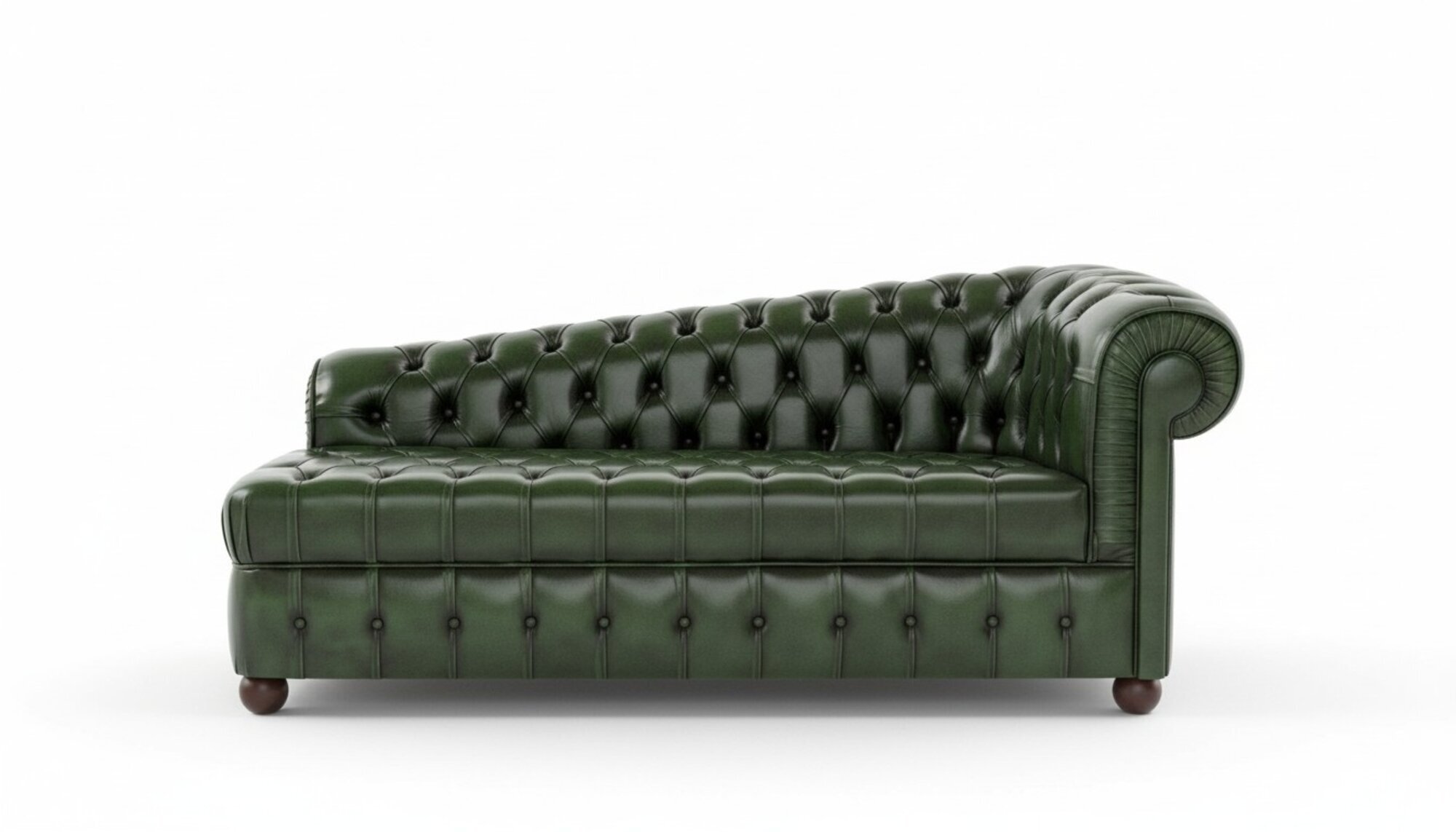Chaiselongues Chesterfield Sofa Grün Couch Liege Ottomane