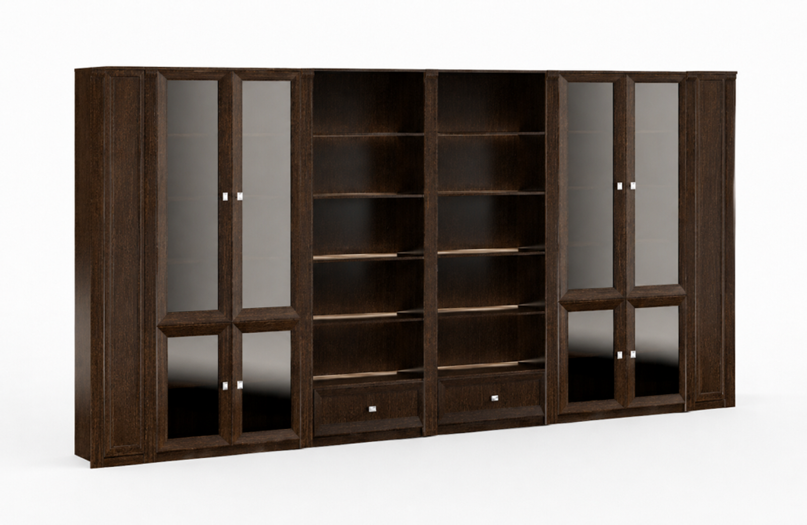 Exklusive Braune Büroschrank Massivholz Luxus Möbel Regale Schranke