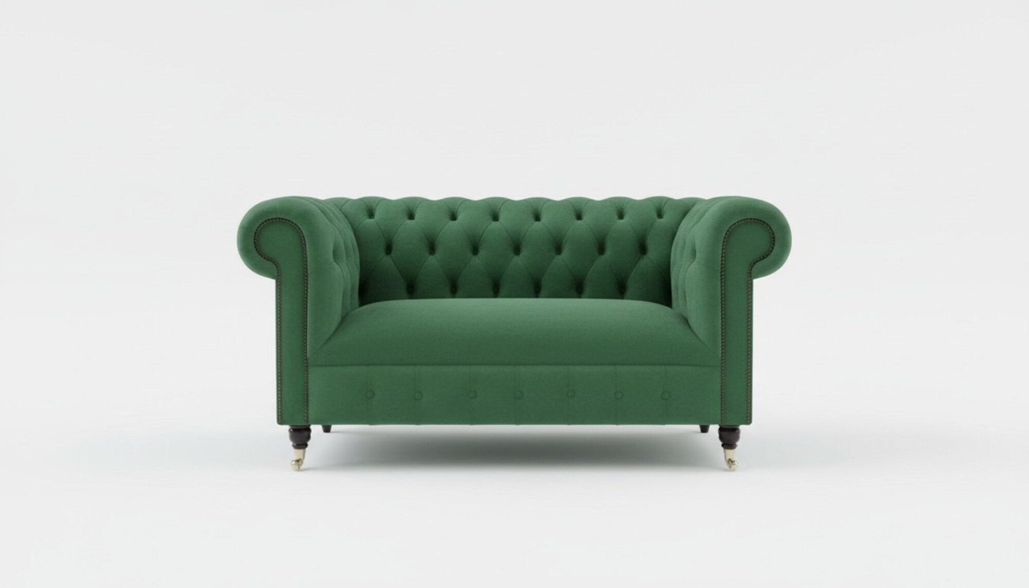 Cheserfield Samt Sofa 2 Sitzer Designer Couchen Deko Couch Stoff Textil