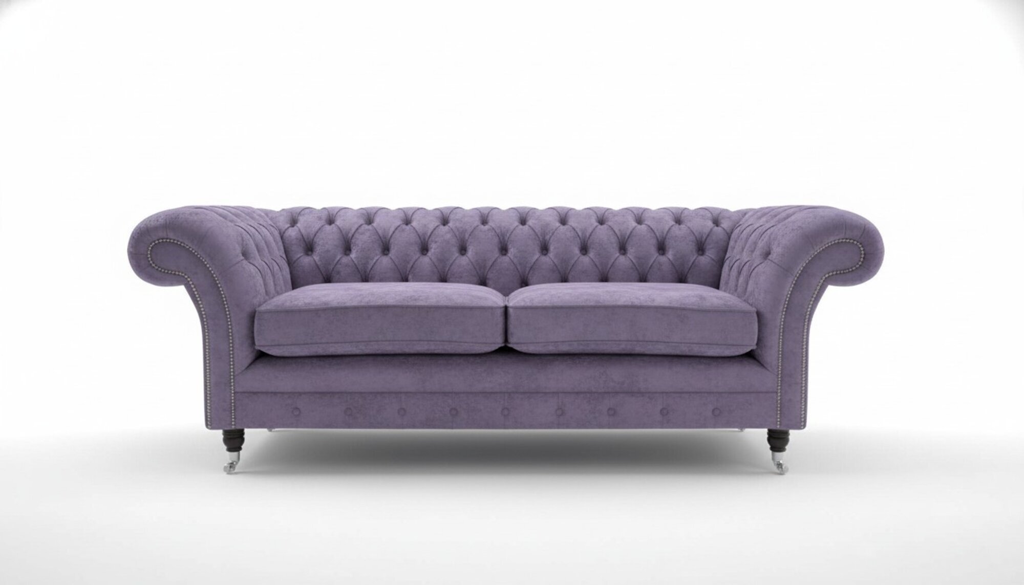 Cheserfield Samt Sofa 3 Sitzer Designer Couchen Couch Stoff Polster