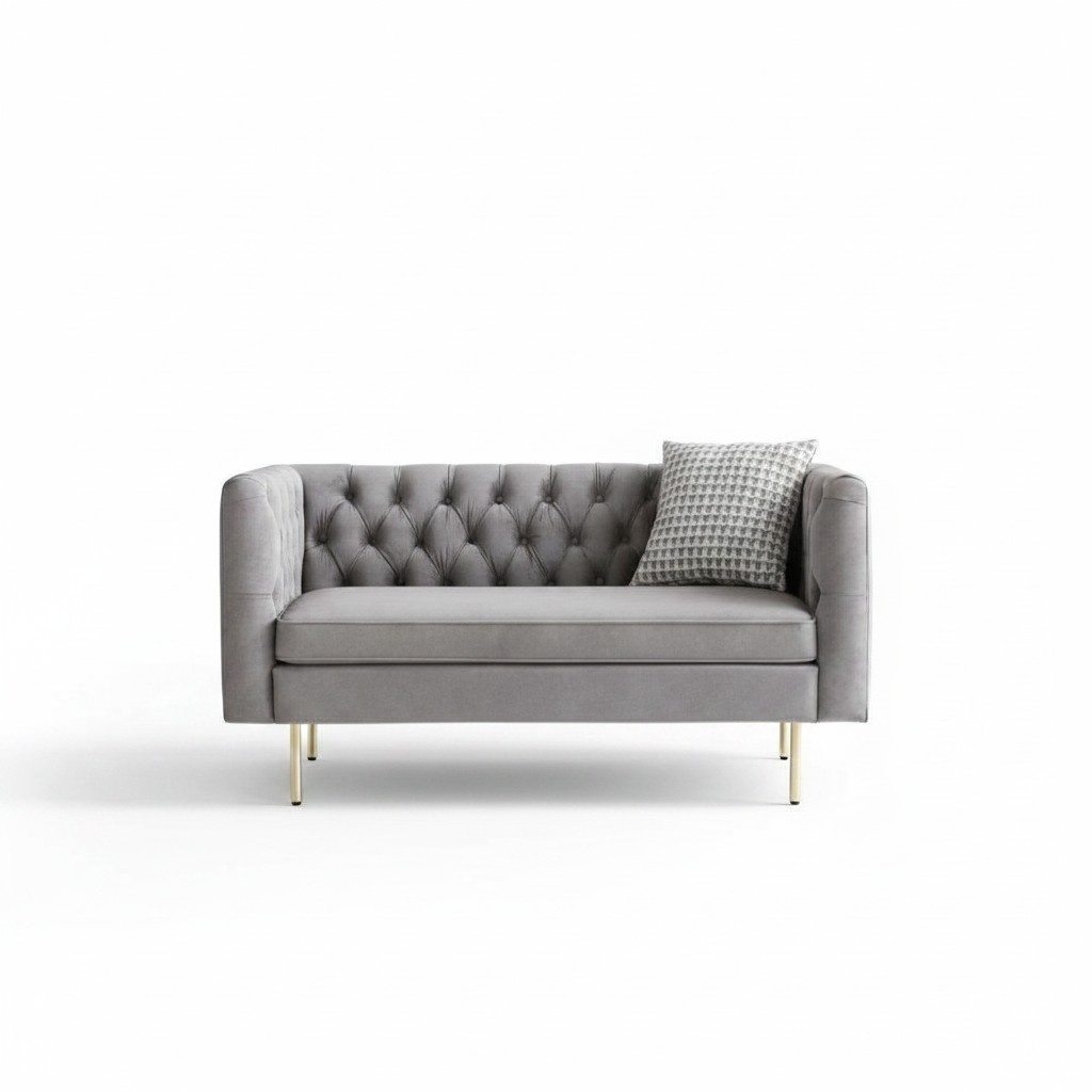 Chesterfield 2 Sitzer Sofa Stoffsofa Couch Polster Sitz Garnitur 2er