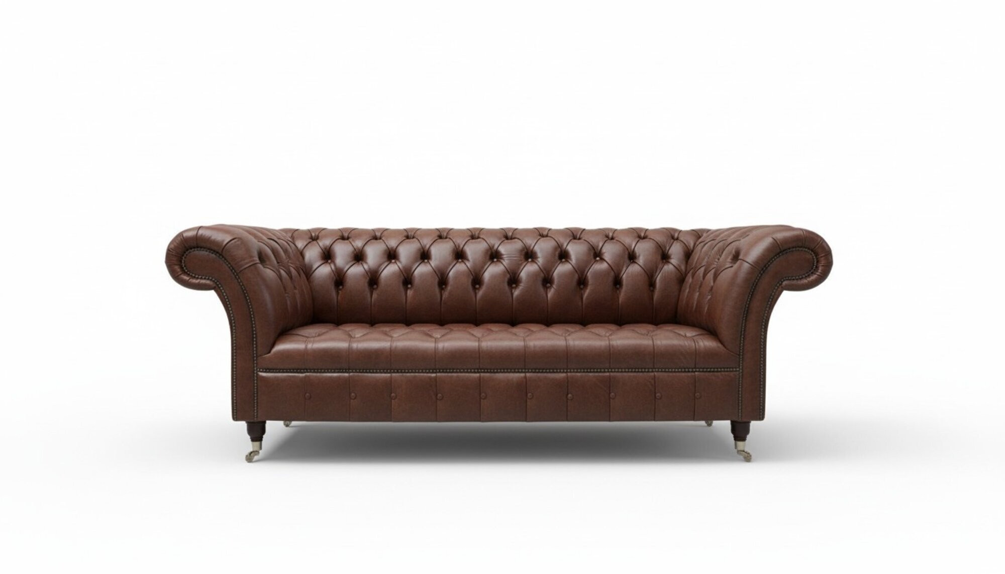 Chesterfield 3 Sitzer Couch Leder Sofa Polster Garnitur Antik Stil Garnitur Neu