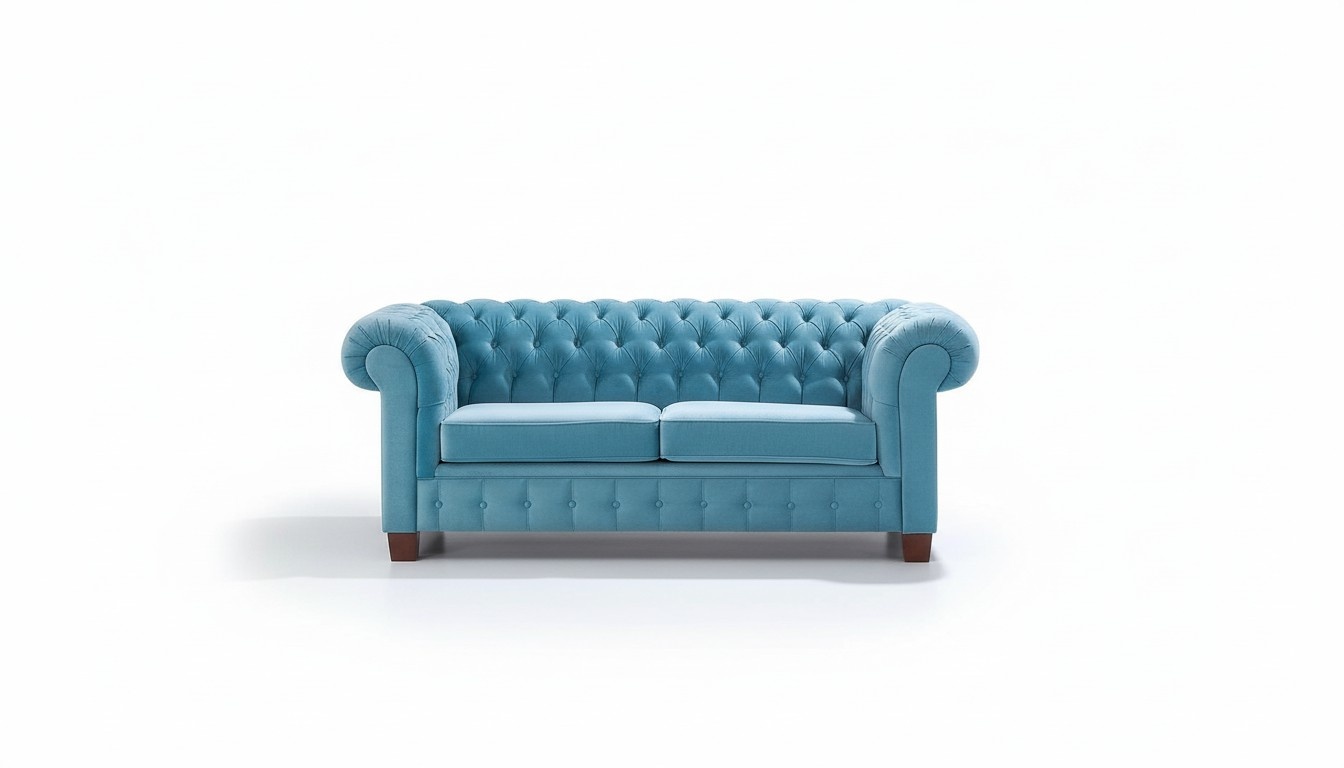 Chesterfield 3 Sitzer Couch Polster Textil Couchen Sitz Wohnzimmer Sofa
