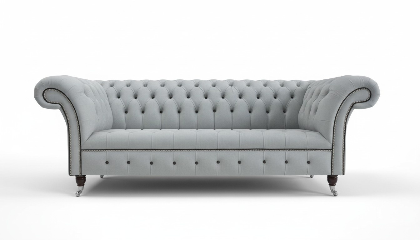 Chesterfield 3 Sitzer Couch Sitz Textil Stoff Leder Couchen Sofas Sofa Polster