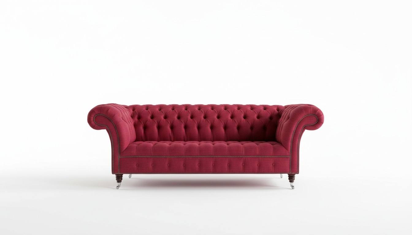 Chesterfield 3 Sitzer Couch Polster Sitz Textil Stoff Leder Sofa Couchen