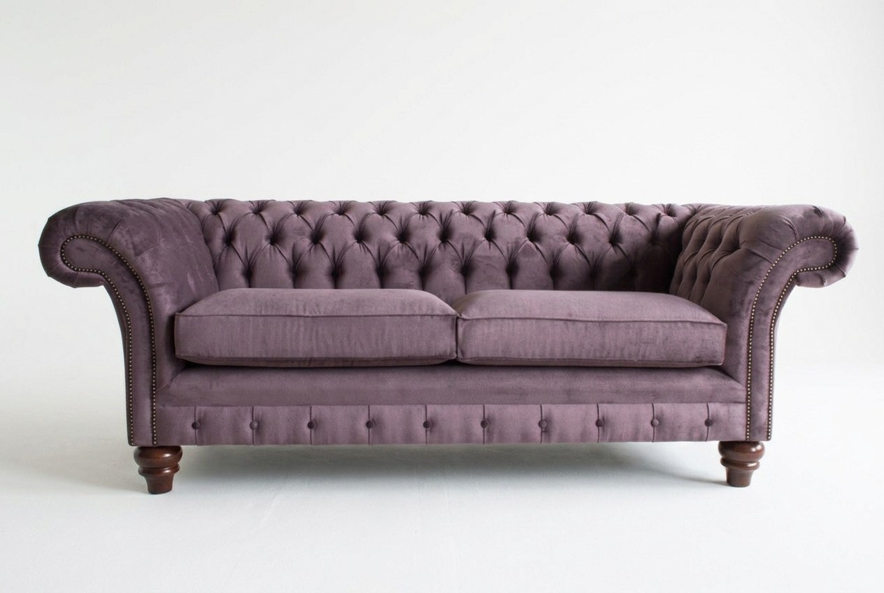 Chesterfield 3 Sitzer Designer Sofa Polster Couch Sofas Couchen Textil Stoff Neu