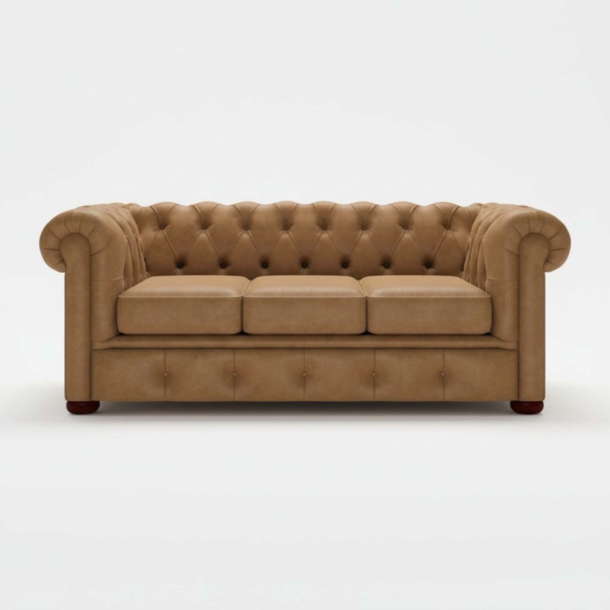 Chesterfield 3 Sitzer Polster Couch Antik Stil Leder Stoff Sofa Couchen