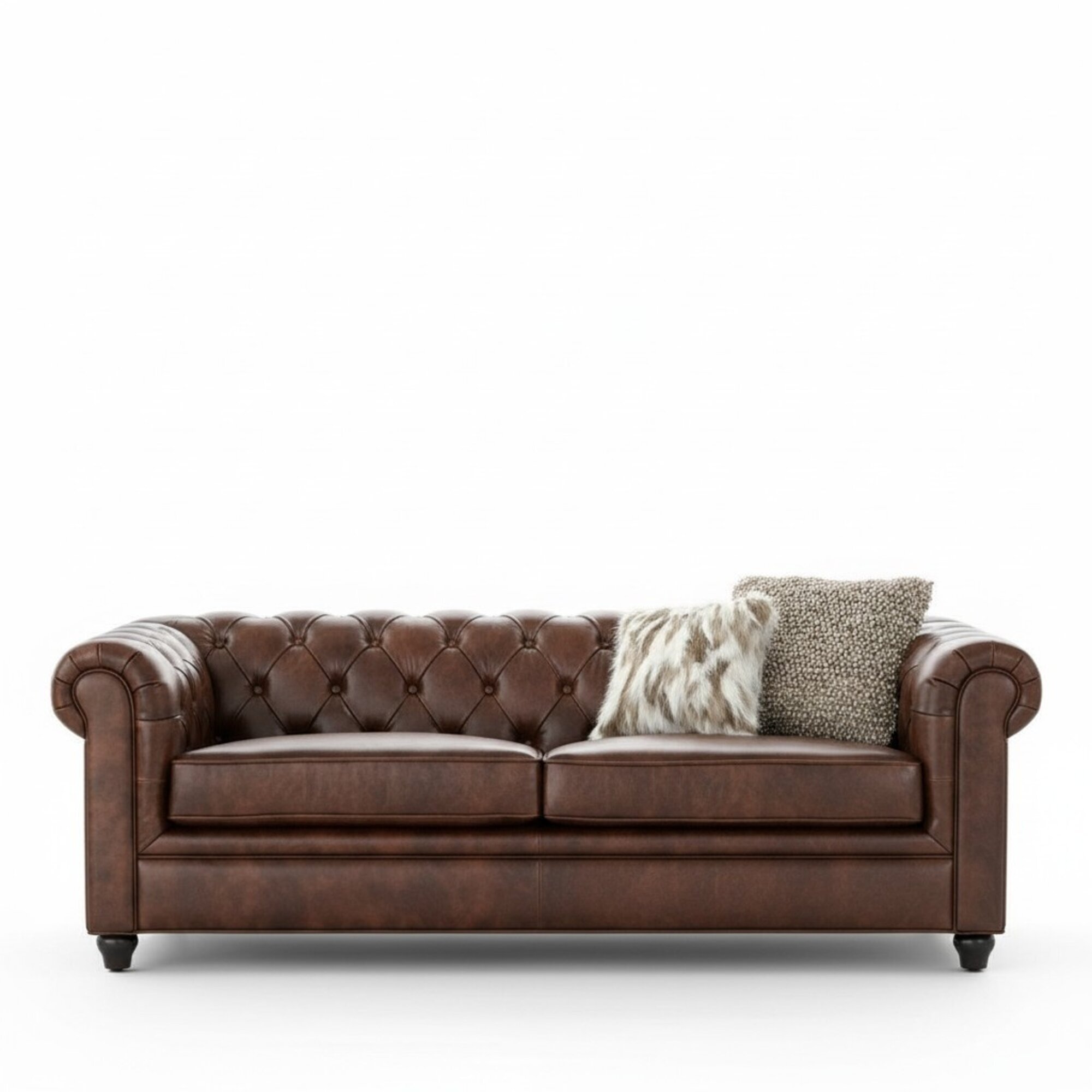 Chesterfield 3 Sitzer Polster Couch Antik Stil Leder Couchen Textil Stoff