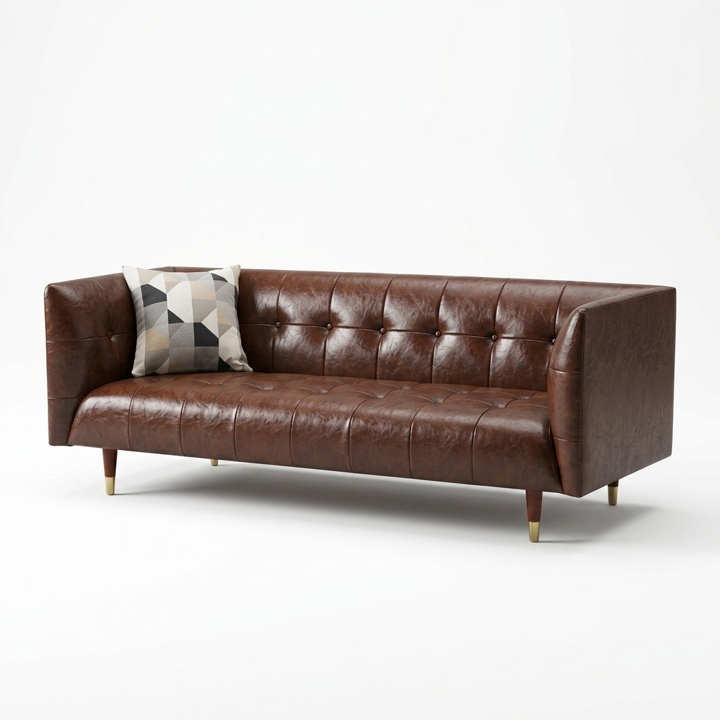 Chesterfield 3 Sitzer Sofa Ledersofa Couch Polster Sitz Garnitur 3er