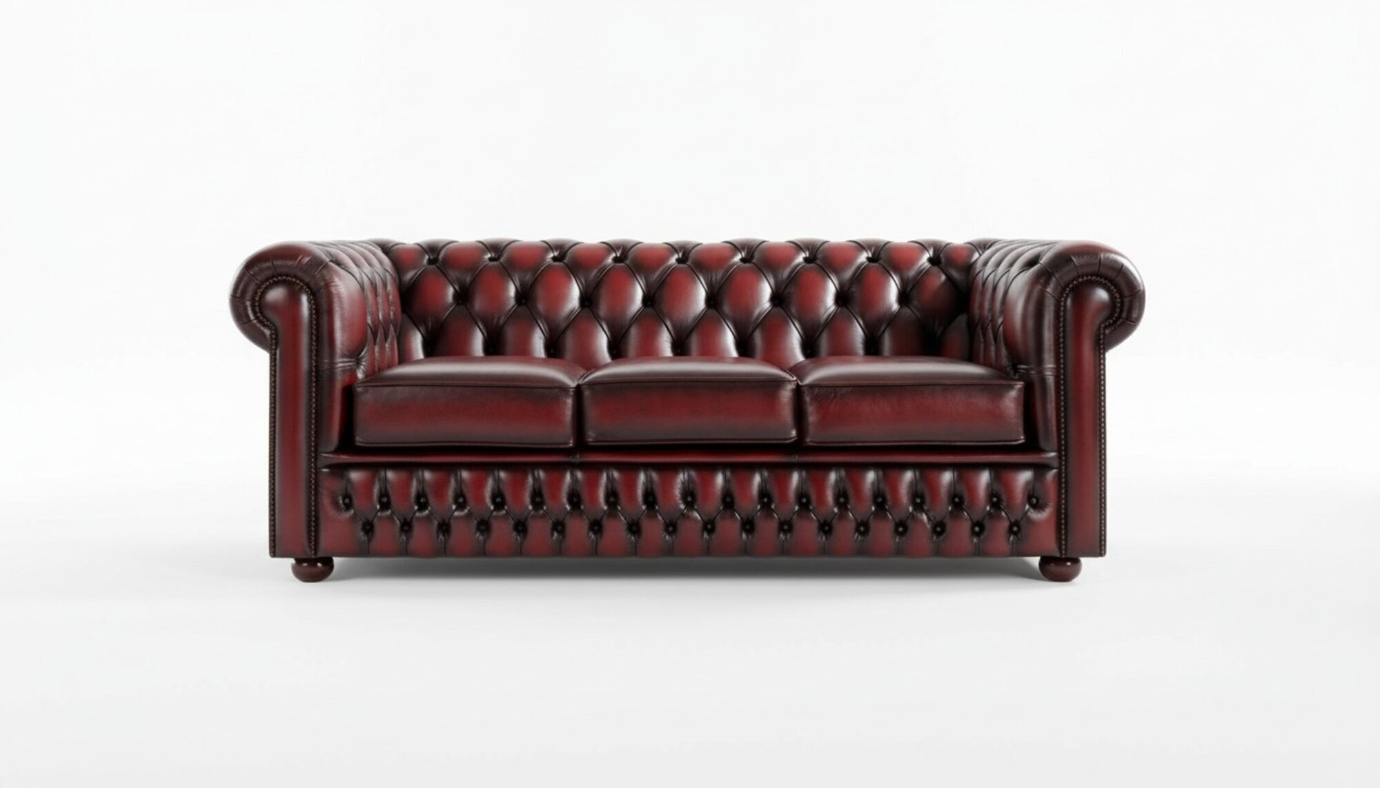 Chesterfield 3 Sitzer Sofa Ledersofa Couch Polster Sitz Garnitur 3er Sofas Neu
