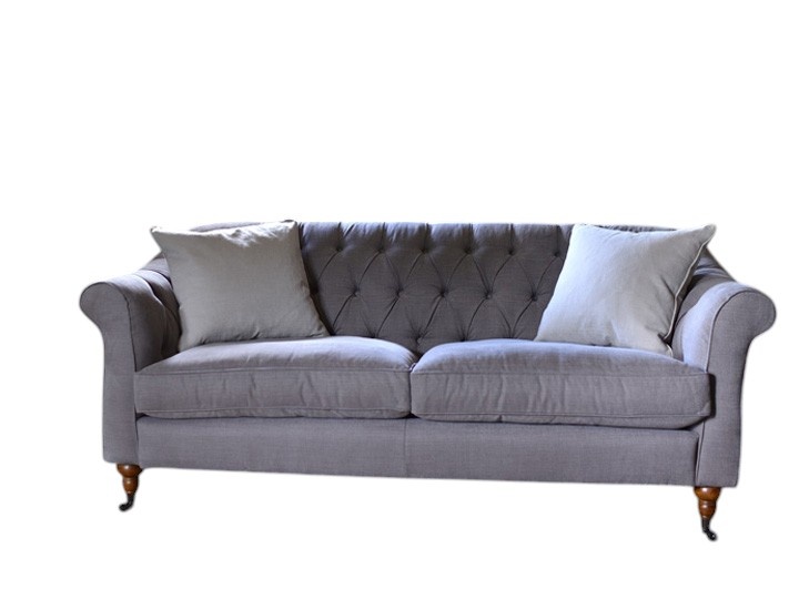 Chesterfield 3 Sitzer Sofa Couch Stoffsofa Polster Sitz Garnitur 3er Sofas
