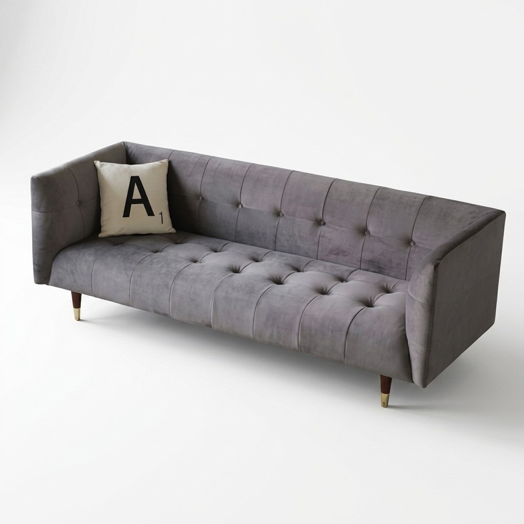 Chesterfield 3 Sitzer Sofa Stoffsofa Couch Polster Sitz Garnitur 3er
