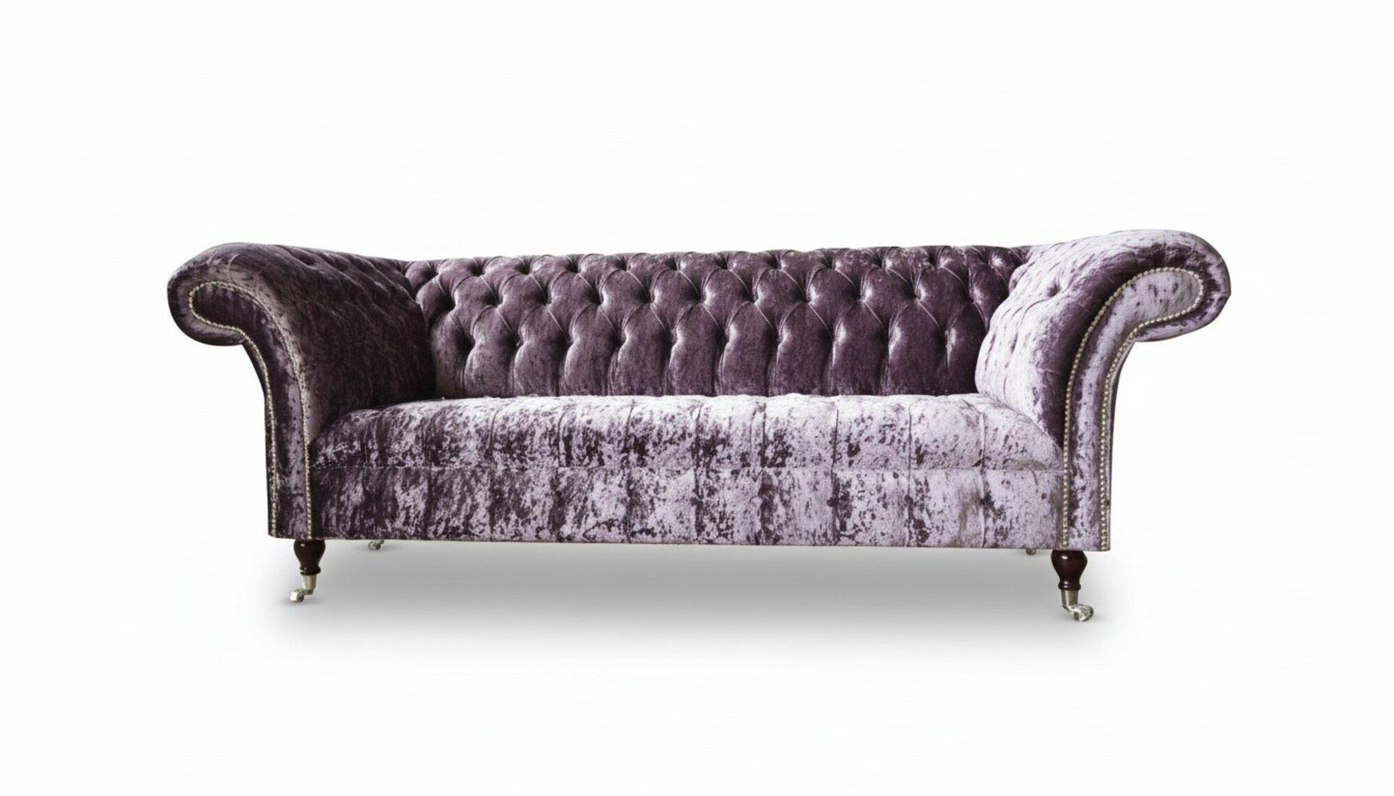 Chesterfield 3 Sitzer Violett Möbel Neu Wohnzimmer Modern Design Sofa