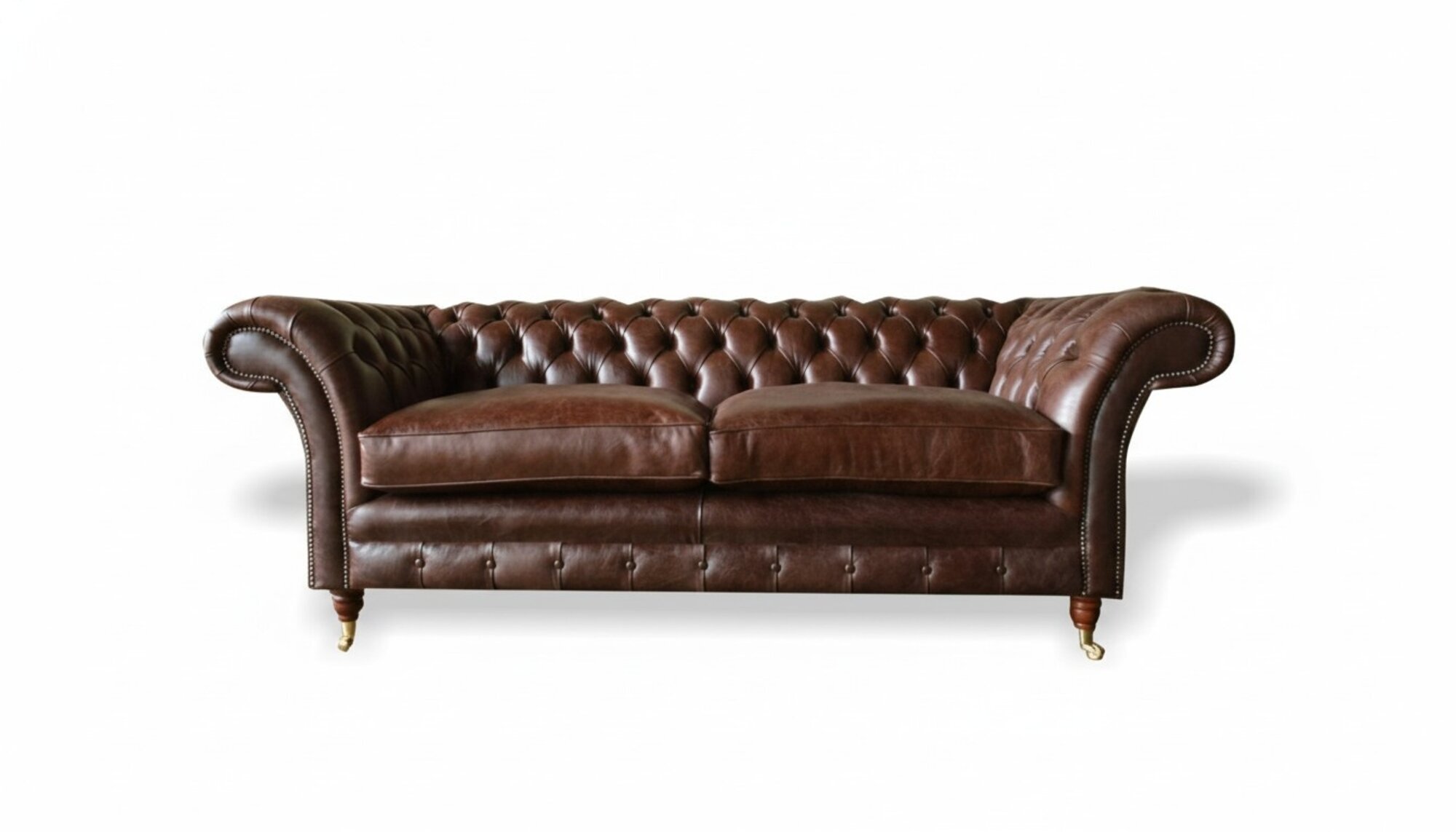Chesterfield 3 Sitzer Wohnzimmer Moderne Design Couchen Sofa Leder