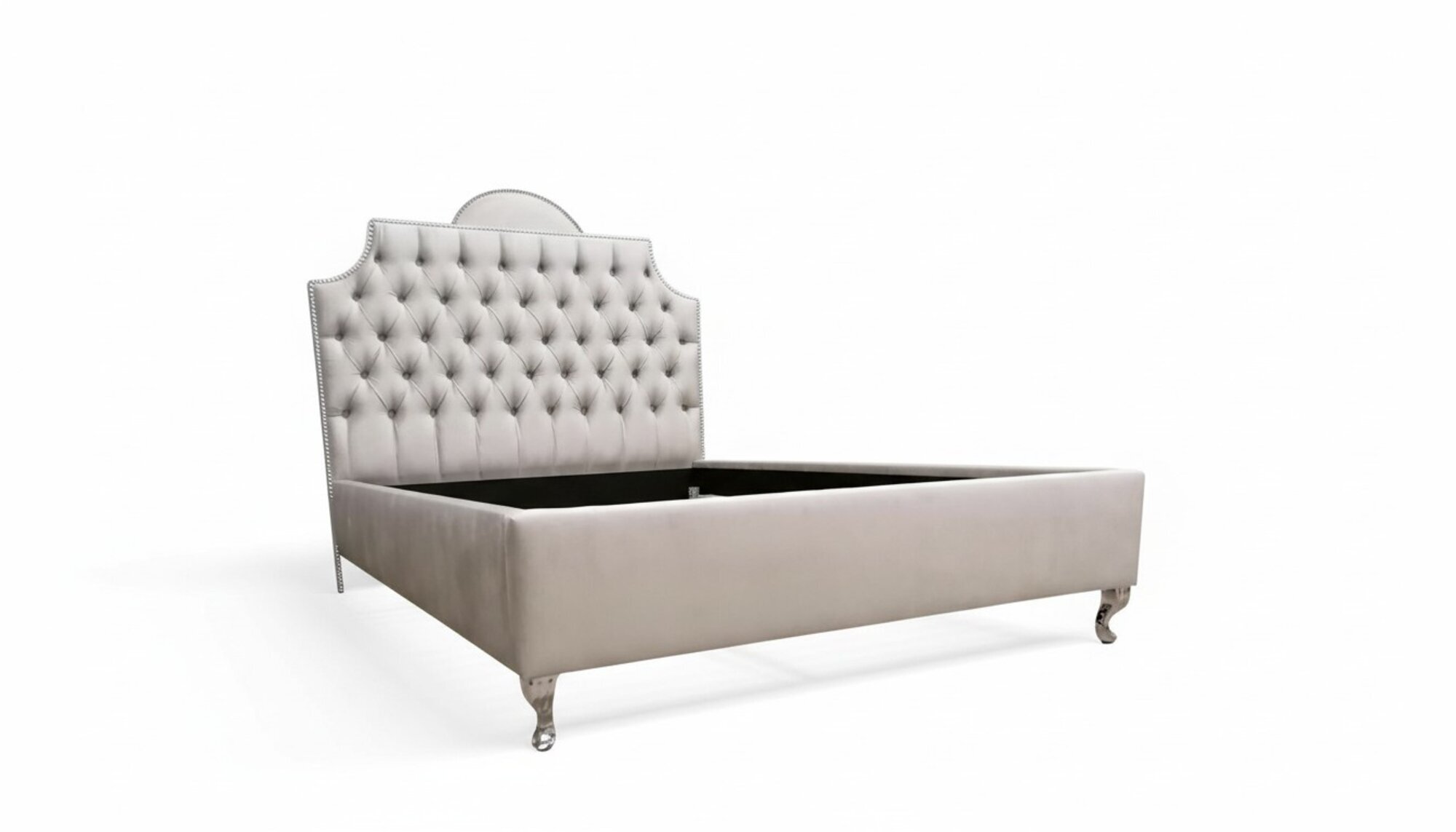 Chesterfield Betten Bett Polster Hotel Doppel Luxus Design Samt Stoff