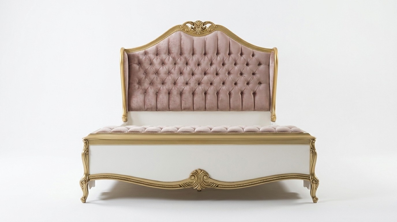 Chesterfield Bettrahmen Design Polster Luxus Bett Schlafzimmer Betten Rosa