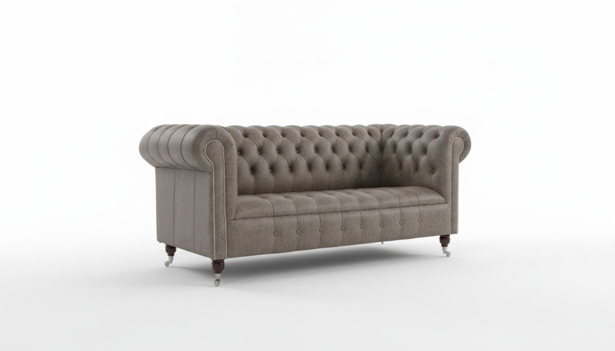 Chesterfield Big Textil Design Wohnzimmer Couch Dekor Sofa Polster 3 Sitz