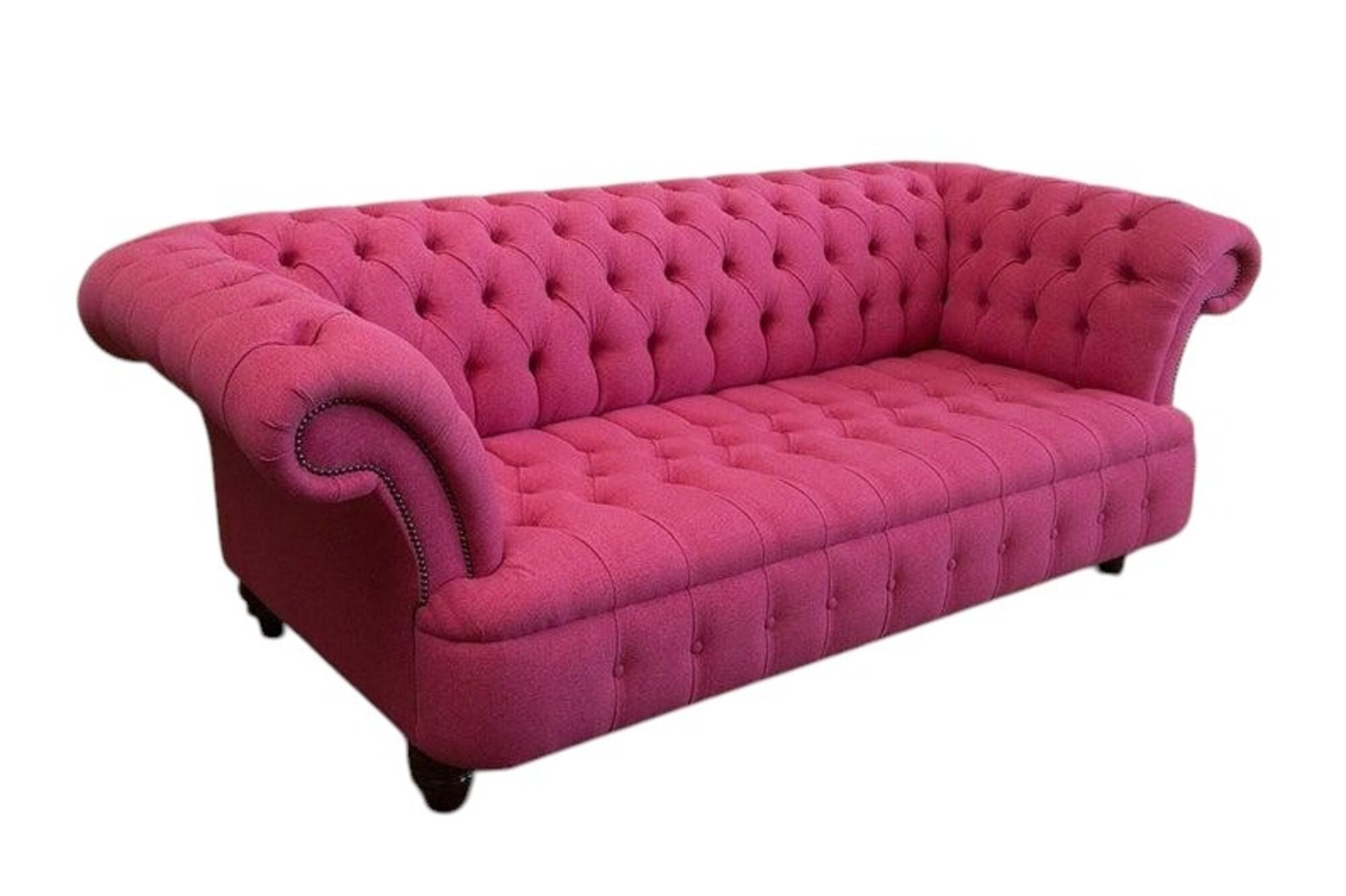 Chesterfield Big Textil Dekor Design Wohnzimmer Couch Sofa Polster 3 Sitz