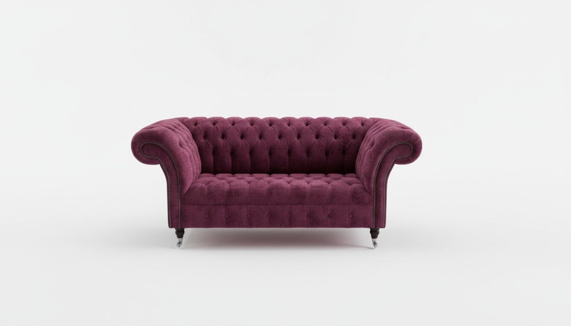 Chesterfield Big Textil Design Wohnzimmer Couch Sofa Polster Deko 2 Sitz