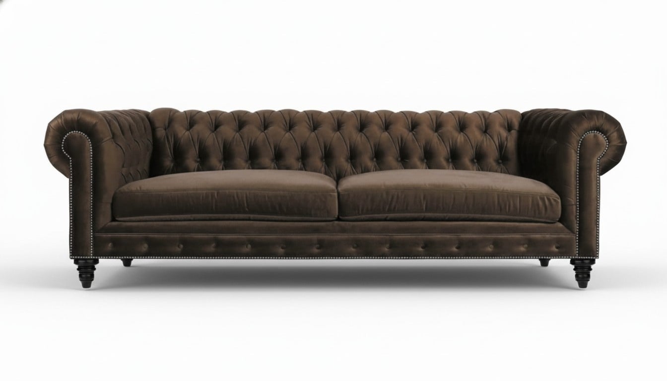 Chesterfield Braun Neu Wohnzimmer Modern Dreisitzer Kreative Möbel Textil Stoff