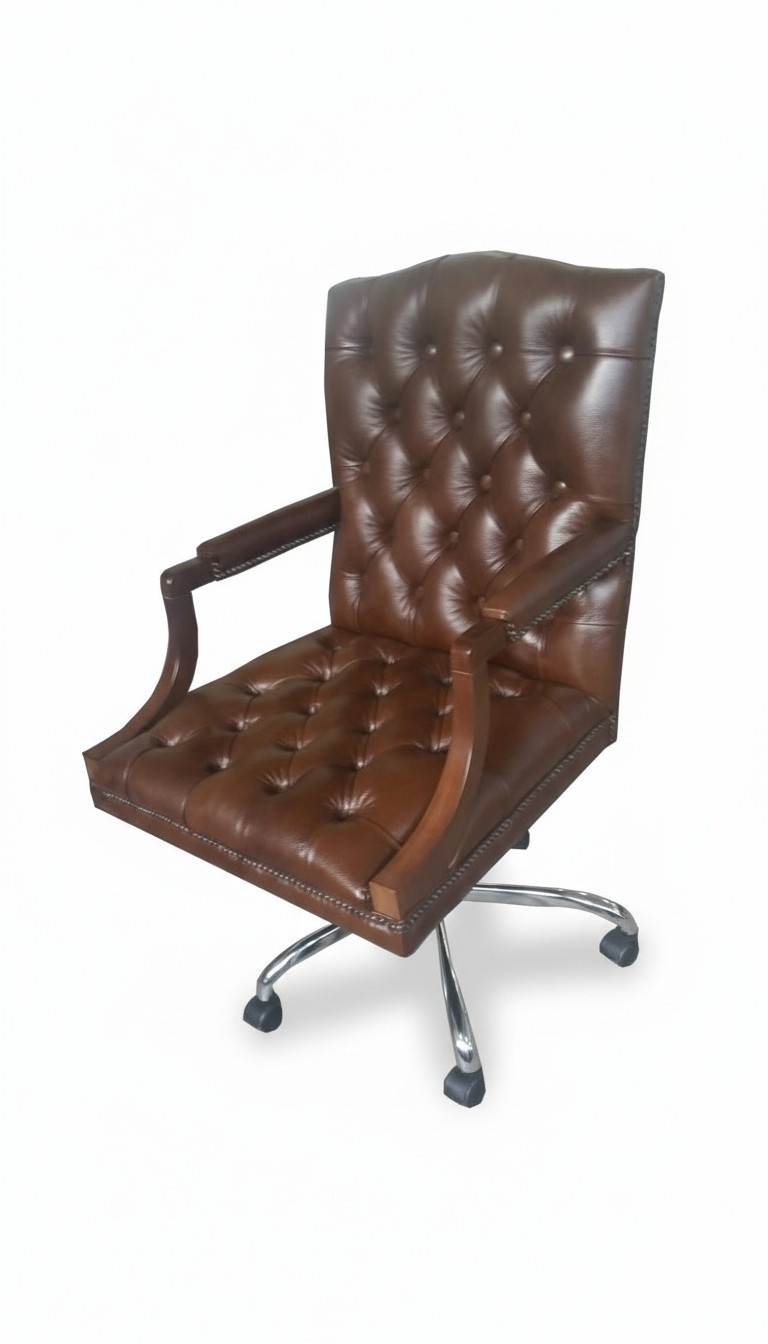 Chesterfield Bürostuhl Drehstuhl Büro Sessel Ledersessel KING Drehsessel Neu
